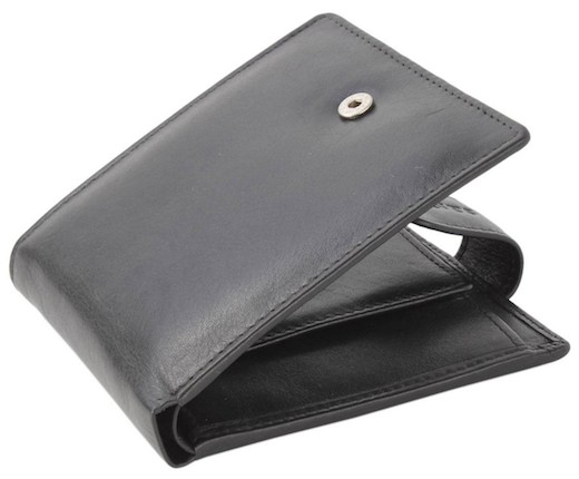 black leather wallet as a Christmas gift